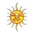 Glitter Sun Face Temporary Tattoo